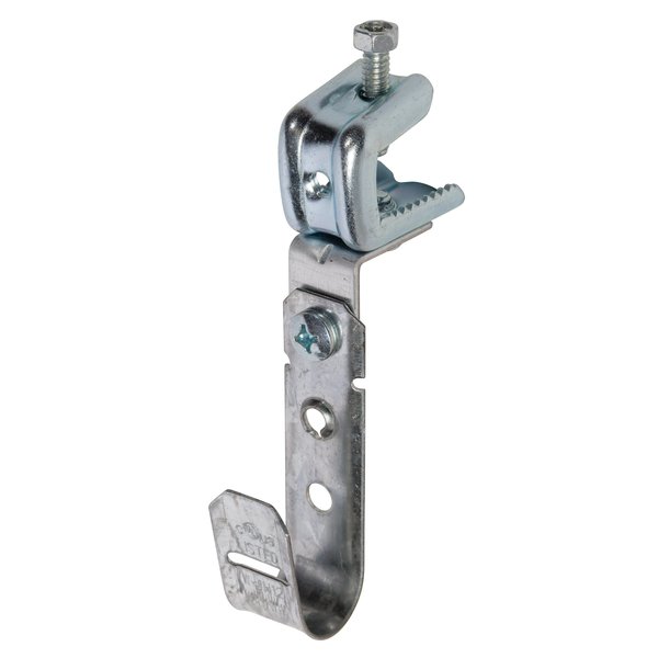 Winnie Industries 3/4in. J Hook with Pressed Beam Clamp - 360 Degrees  Rotation, 100PK WJH12ACPBC